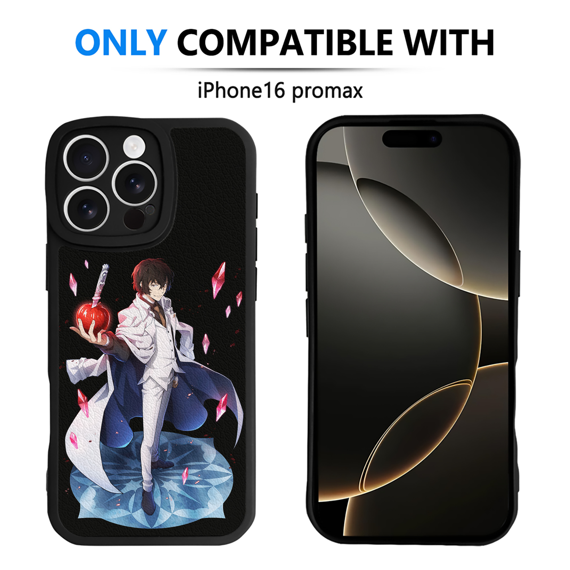（画像用） 文豪ストレイドッグス Bungo Stray Dogs 【iPhone 16シリーズ対応】シリコンスマホケース（レザー調） 材質：シリコン